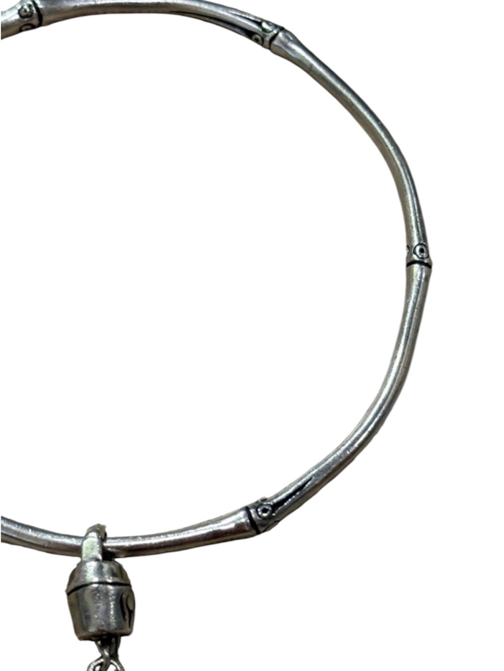 John Hardy Bamboo Kali Cross Charm Bangle Bracelet Sterling Silver 925 - Picture 7 of 12